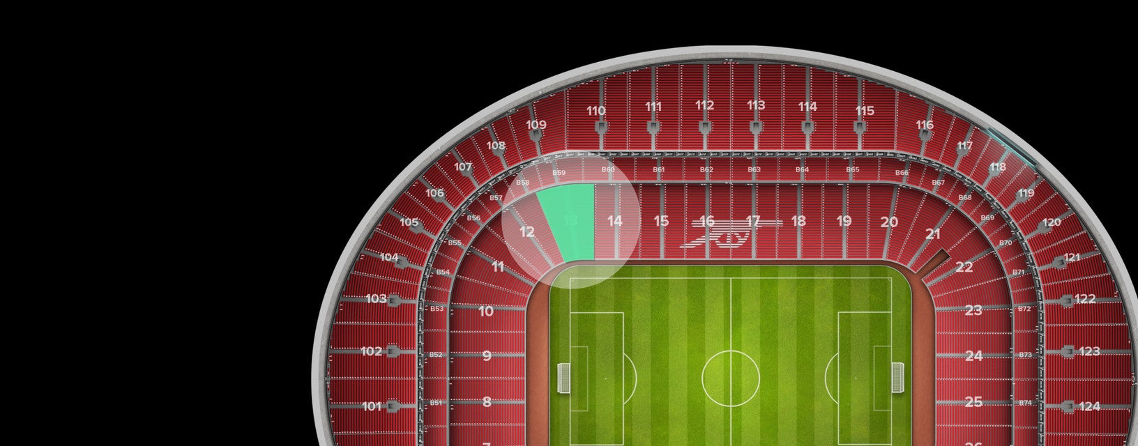 Seat view from Longside Lower Tier