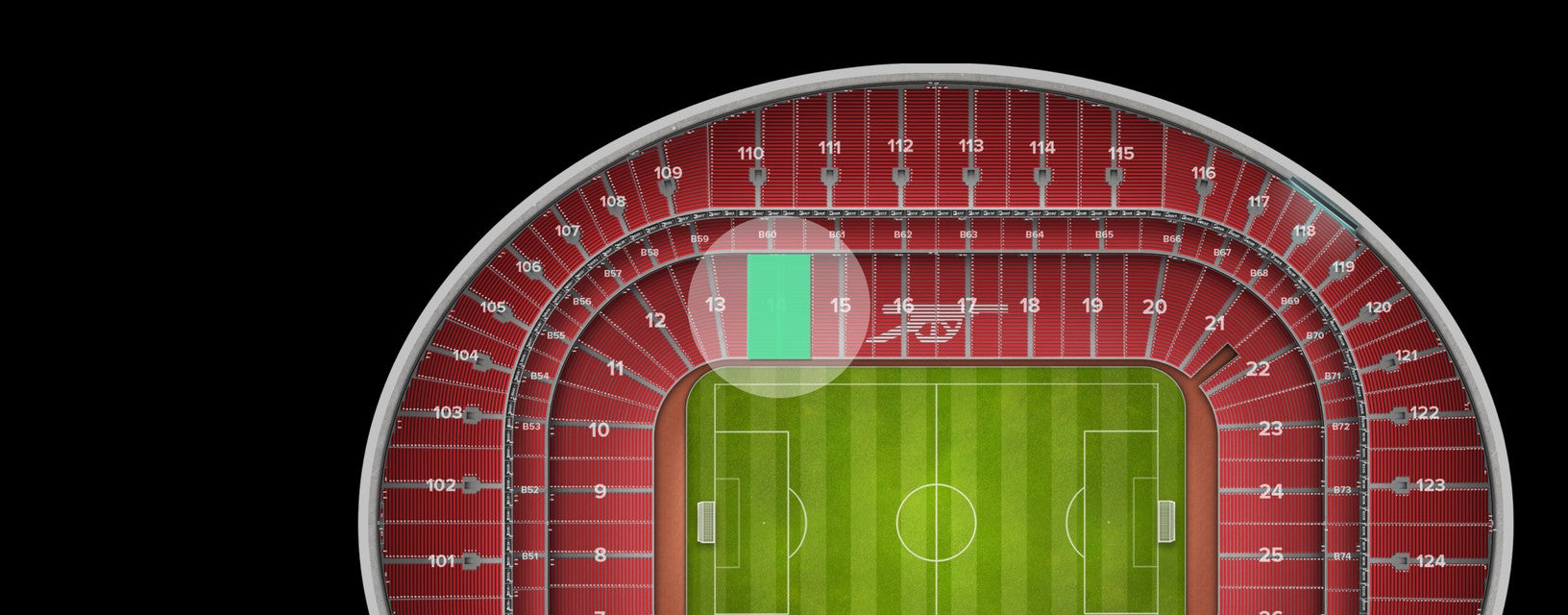 Seat view from Longside Lower Tier