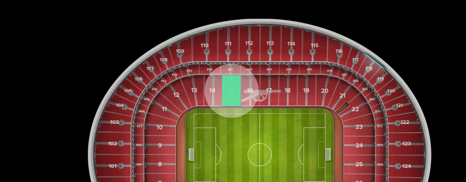 Seat view from Longside Lower Tier