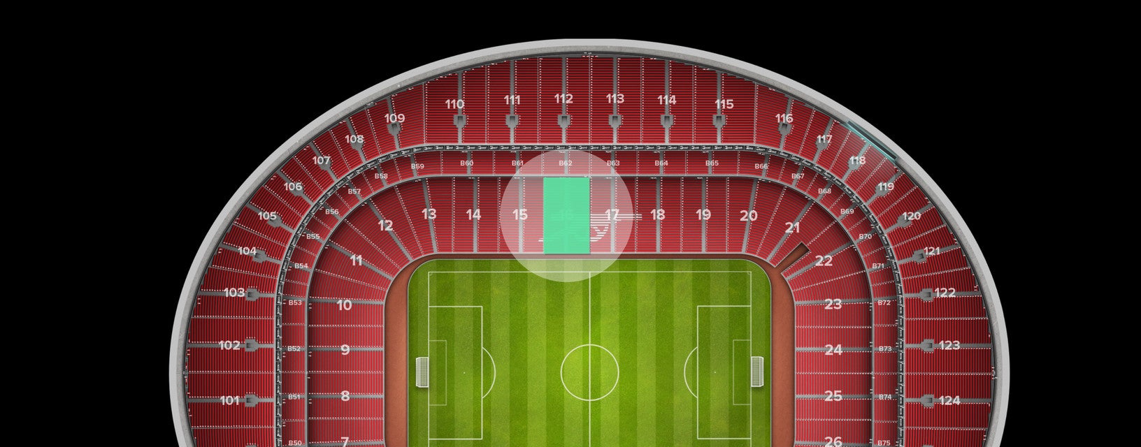 Seat view from Longside Lower Tier