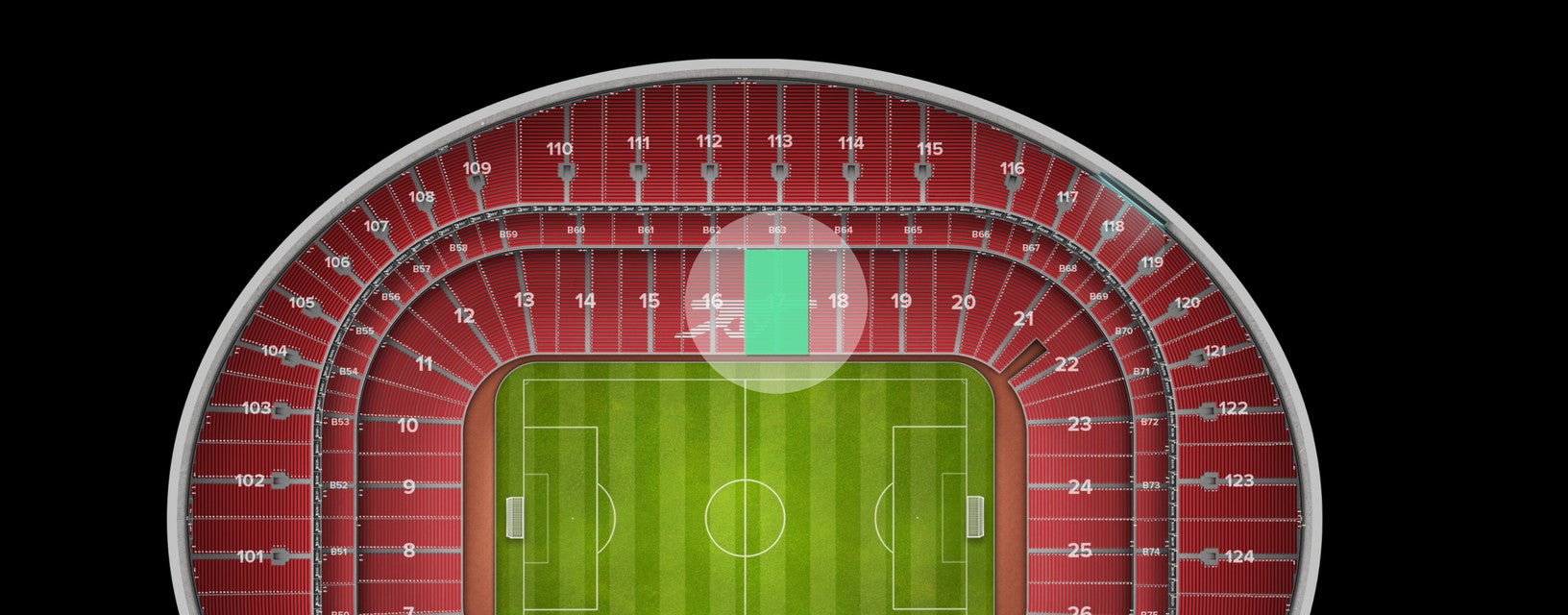 Seat view from Longside Lower Tier