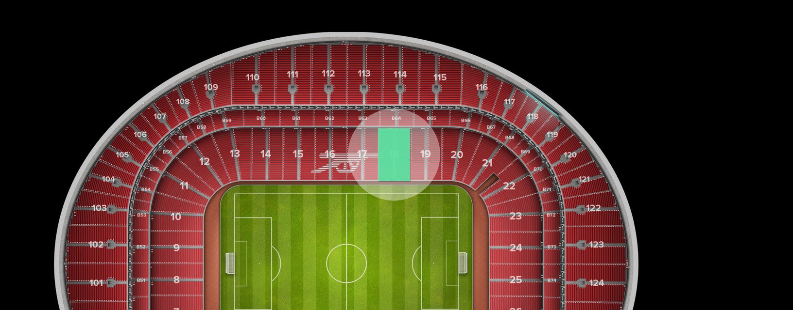 Seat view from Longside Lower Tier