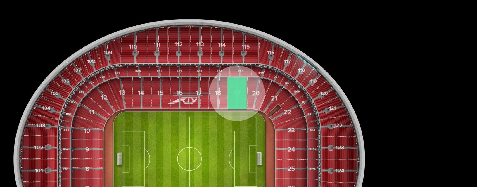 Seat view from Longside Lower Tier