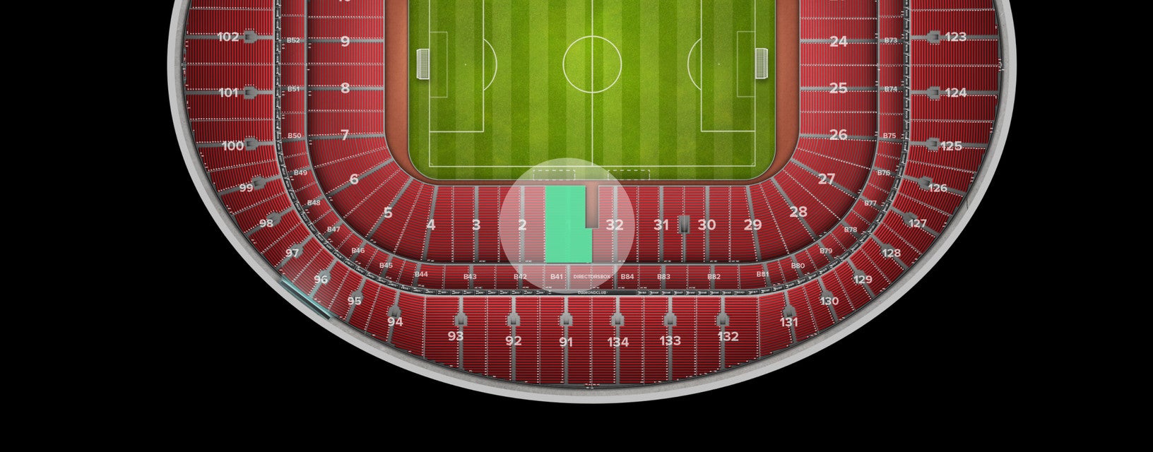 Seat view from Longside Lower Tier