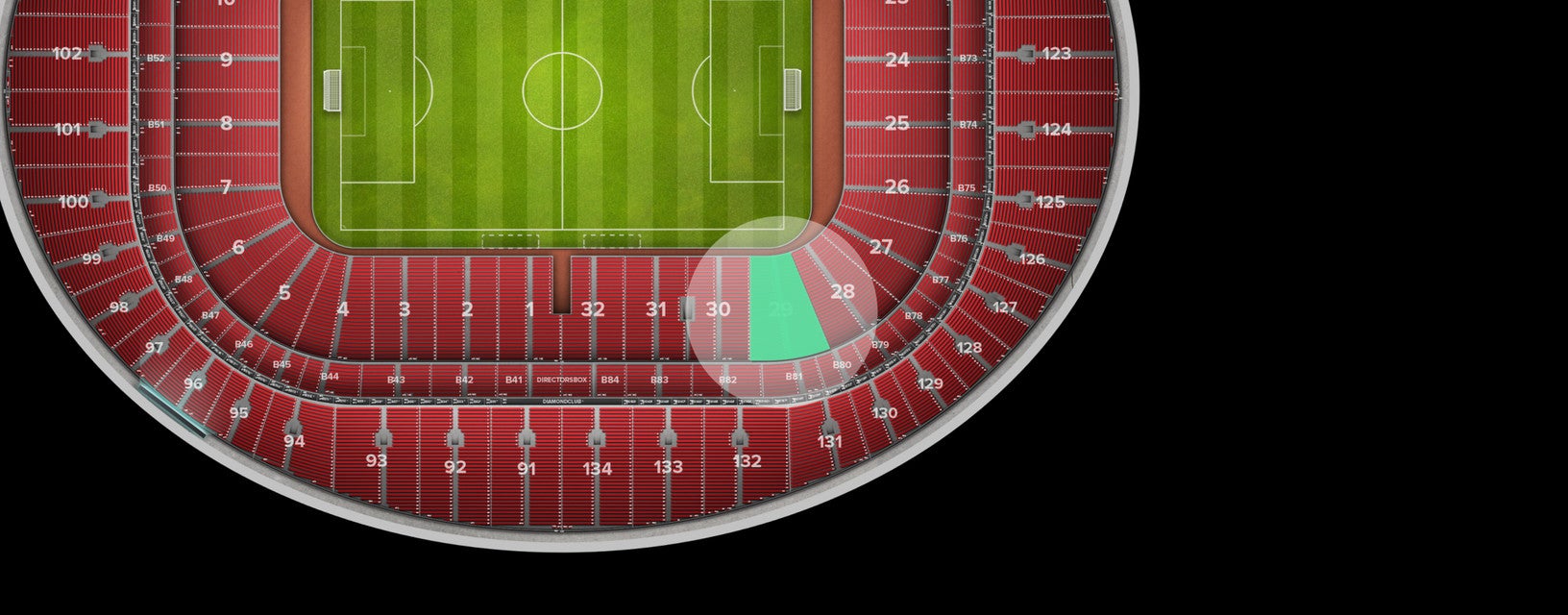 Seat view from Longside Lower Tier