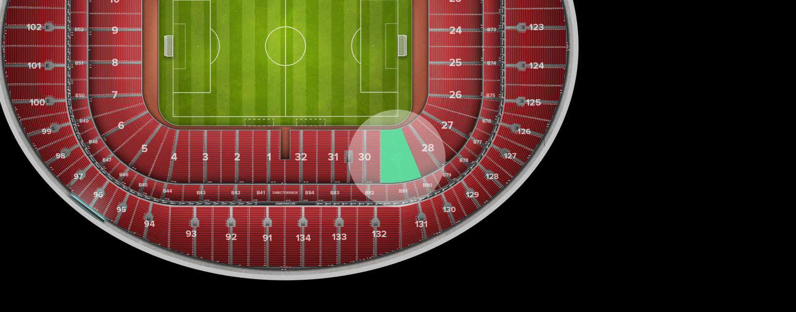 Seat view from Longside Lower Tier