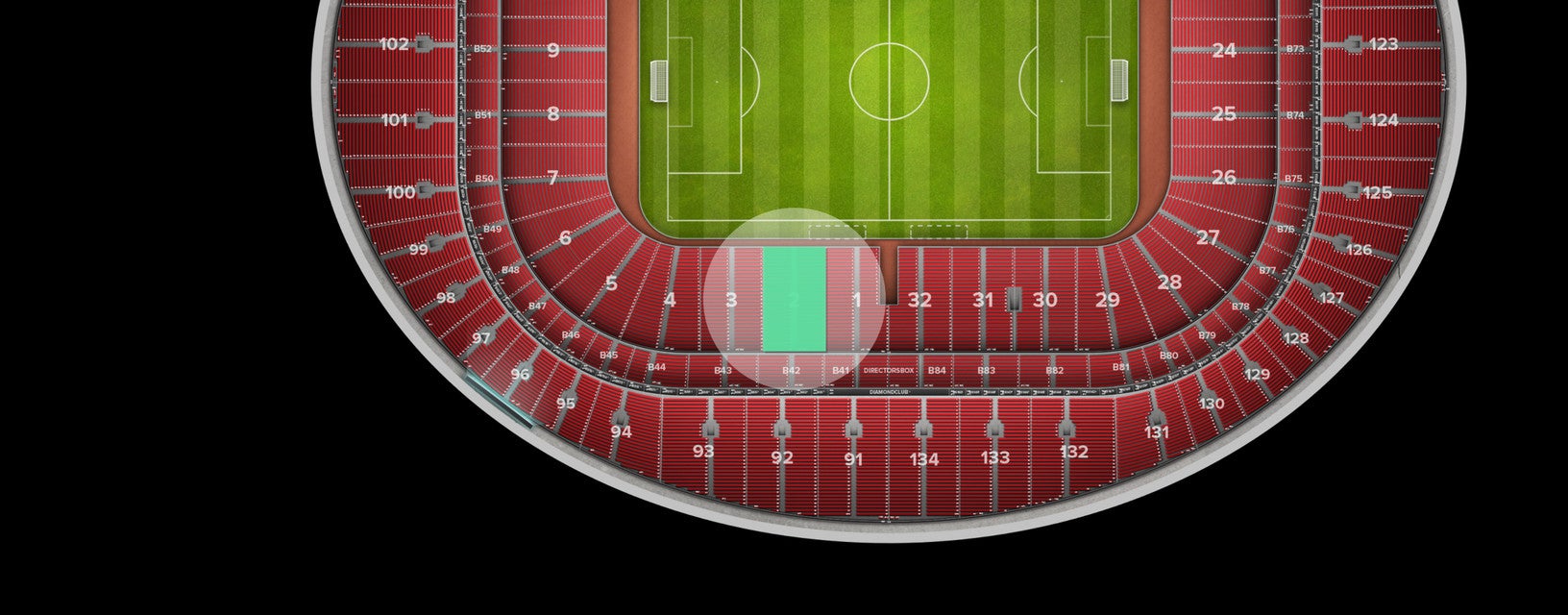 Seat view from Longside Lower Tier