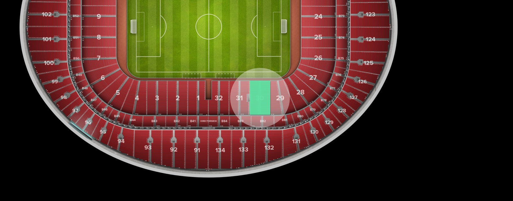 Seat view from Longside Lower Tier