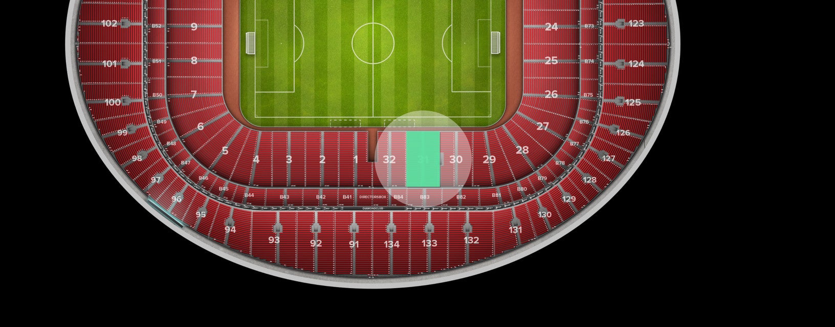 Seat view from Longside Lower Tier