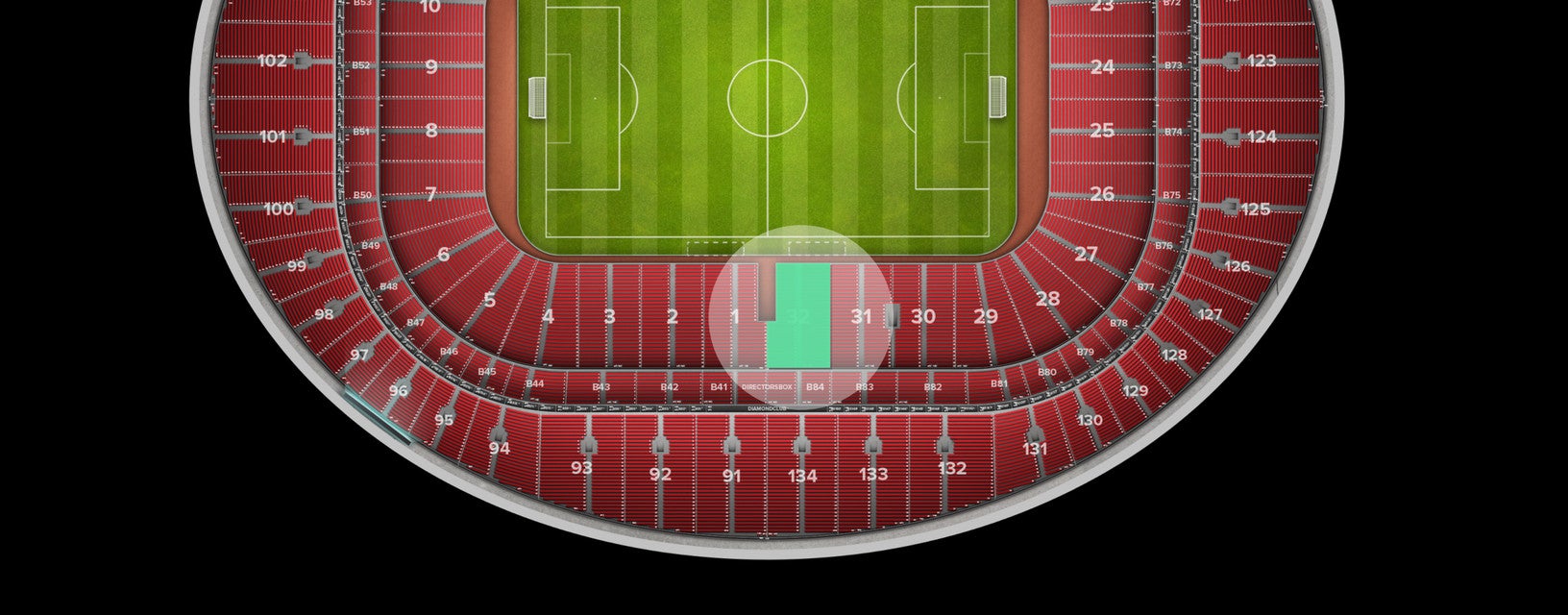 Seat view from Longside Lower Tier