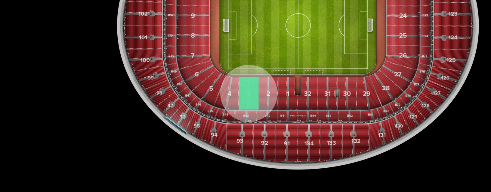 Seat view from Longside Lower Tier