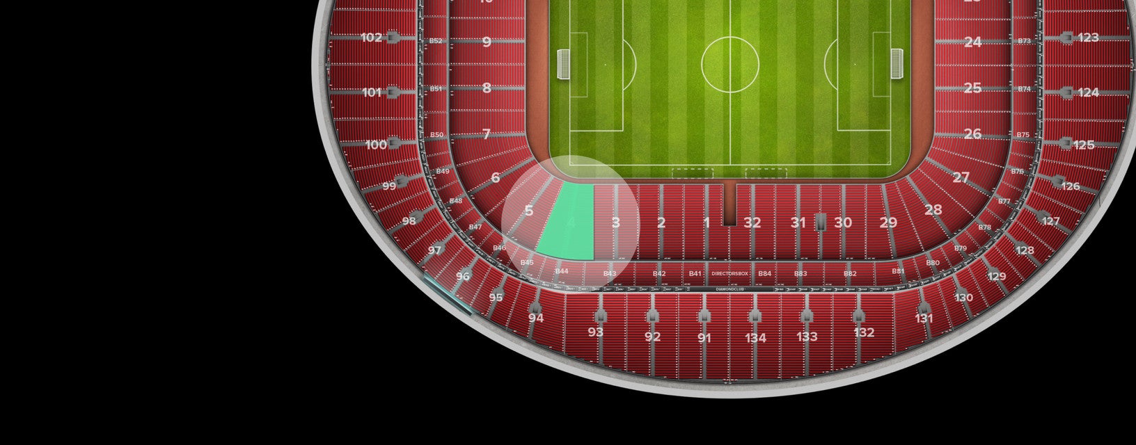 Seat view from Longside Lower Tier
