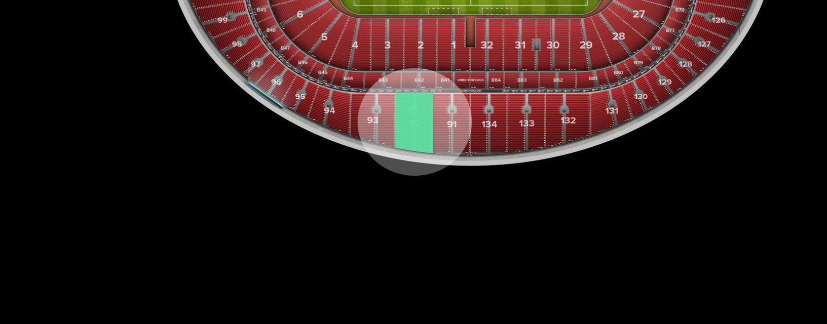 Seat view from Longside Upper Tier
