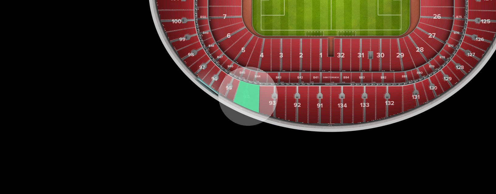 Seat view from Longside Upper Tier