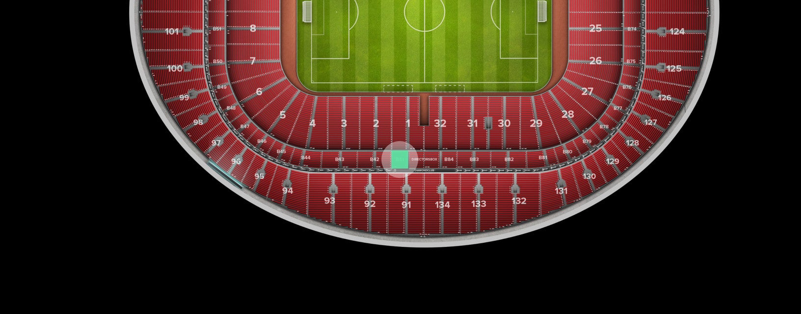 Seat view from VIP Club Level