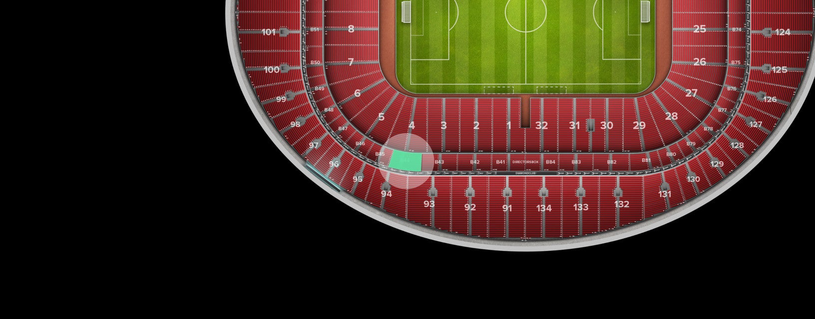 Seat view from VIP Club Level