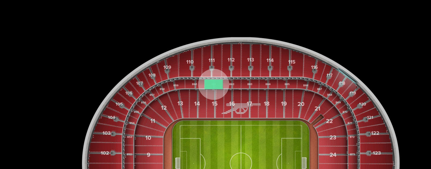 Seat view from VIP Club Level