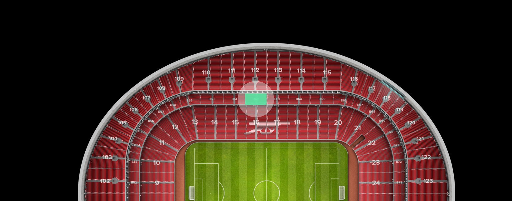 Seat view from VIP Club Level