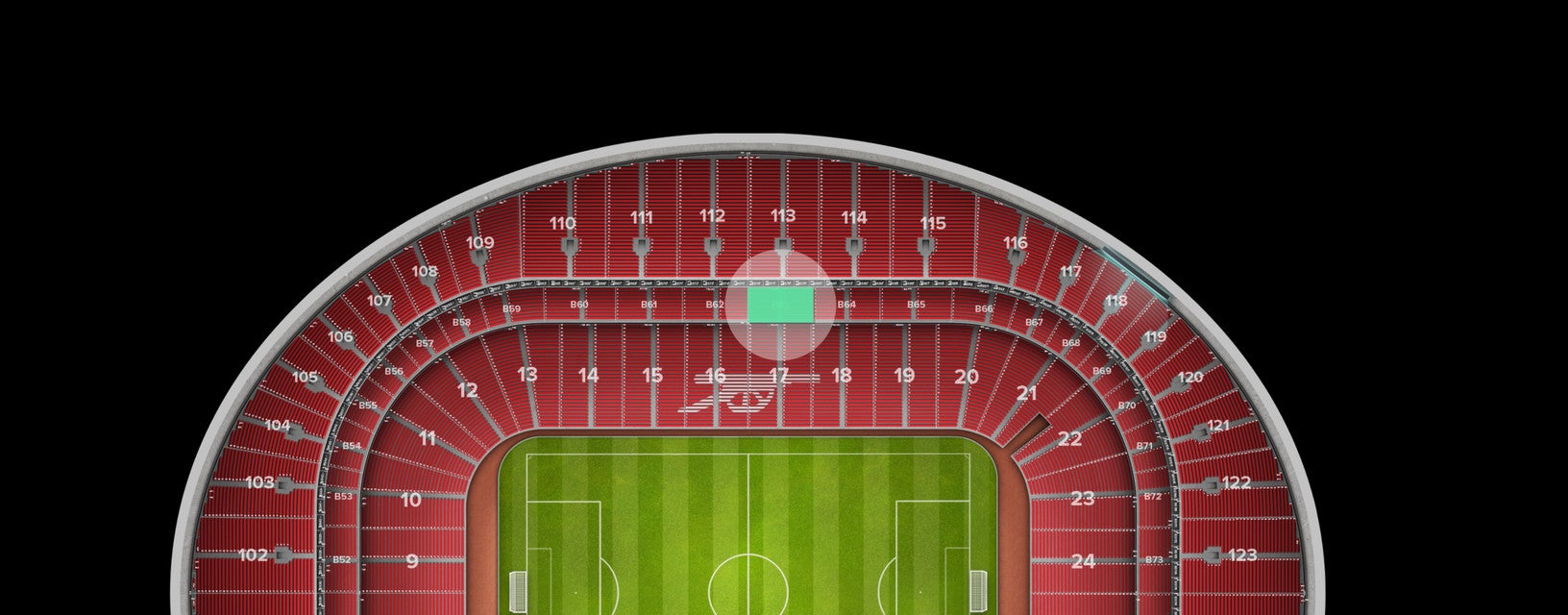 Seat view from VIP Club Level