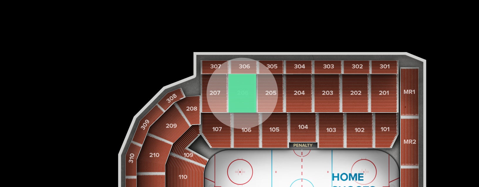 Seat view from Middle