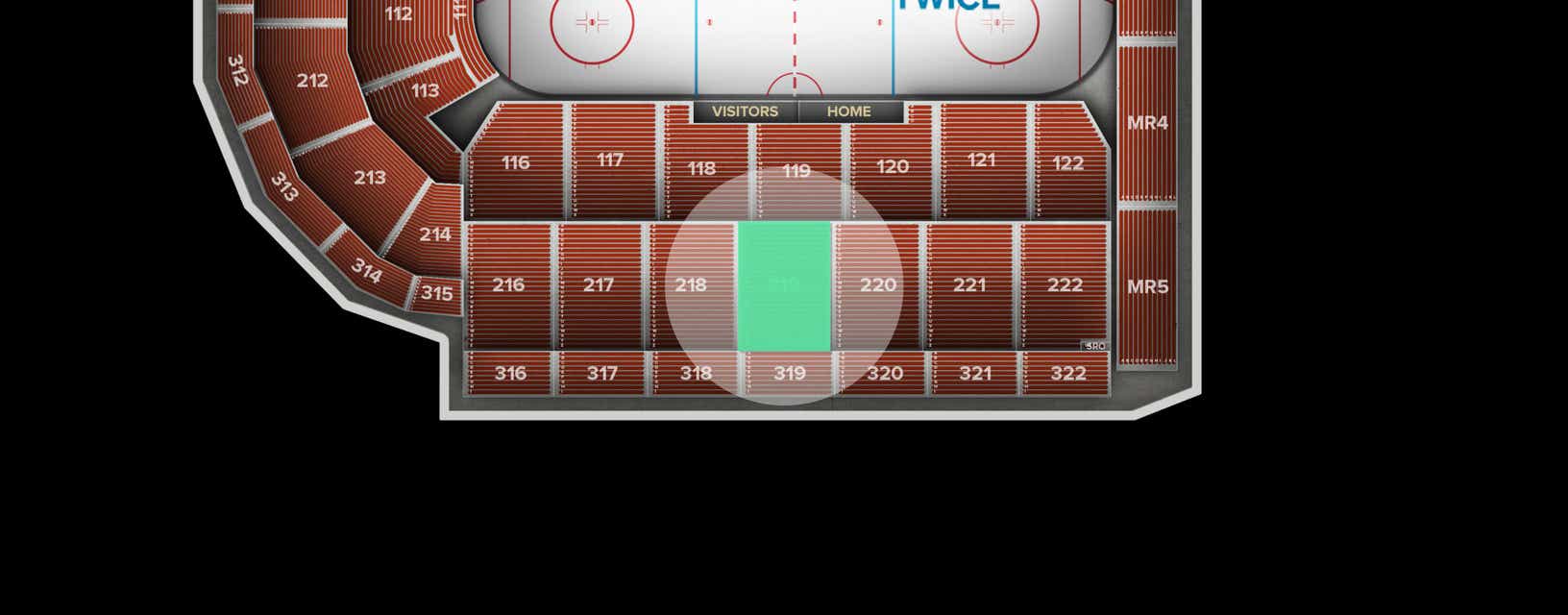 Seat view from Middle