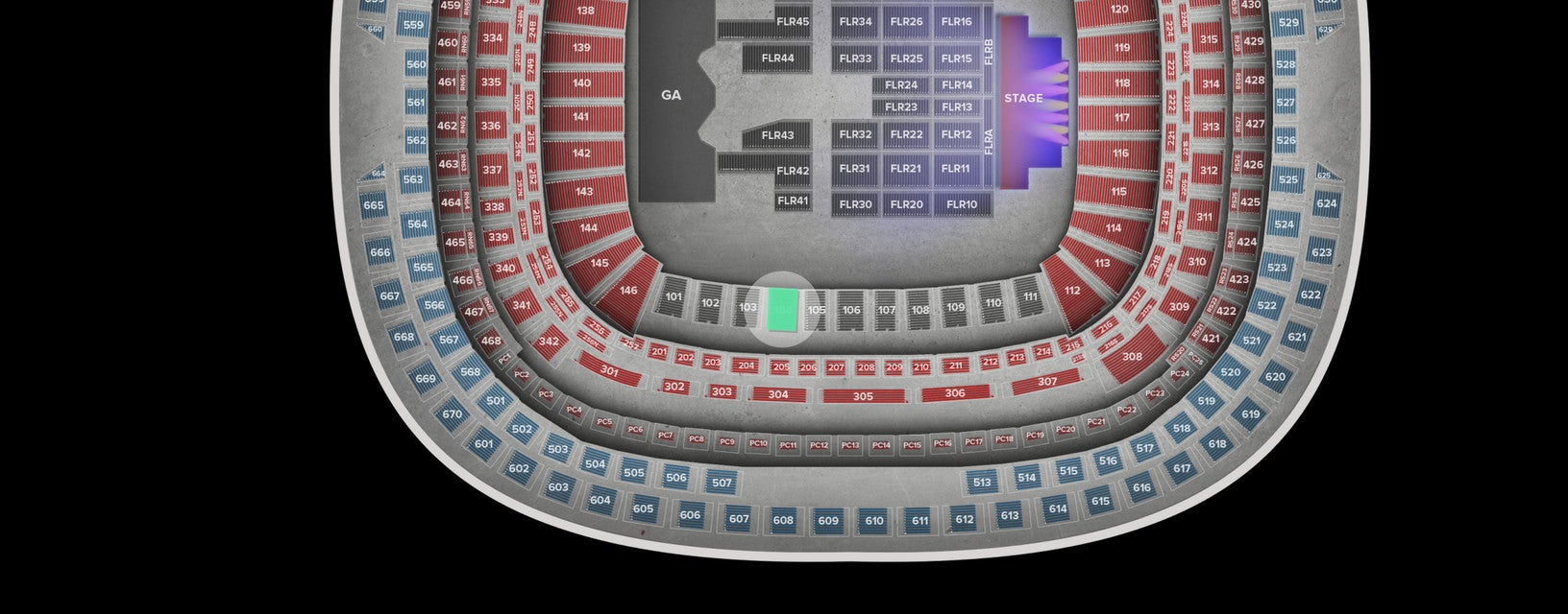 Seat view from Lower