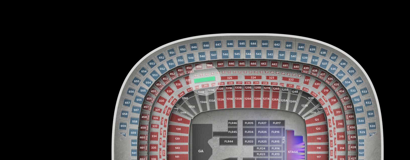 Seat view from Middle