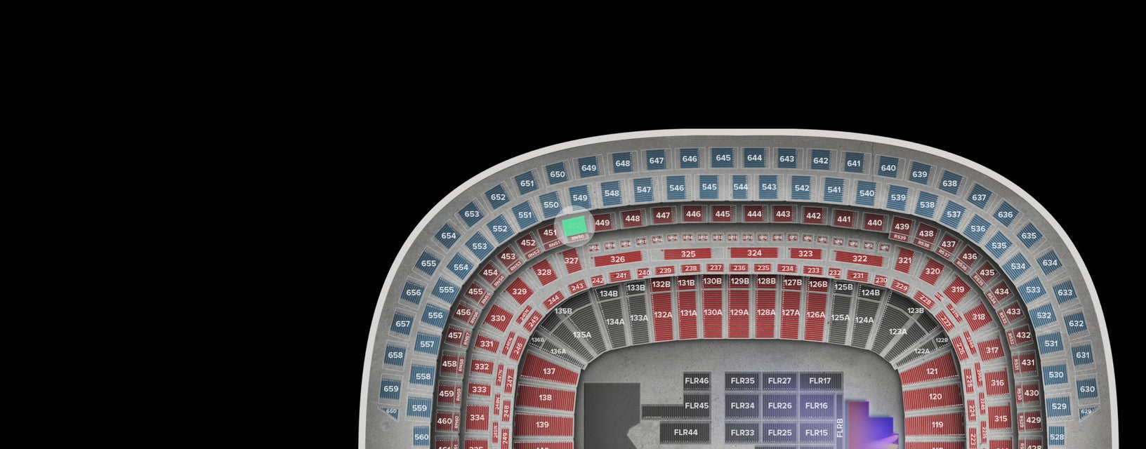 Seat view from Middle