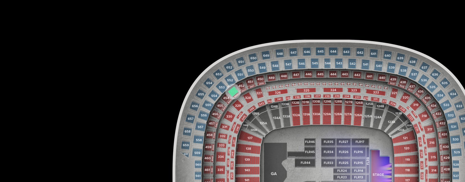 Seat view from Middle