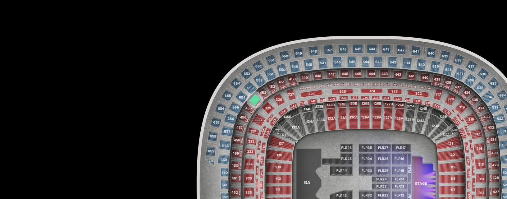 Seat view from Middle