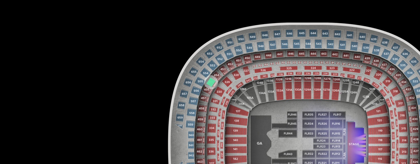 Seat view from Middle