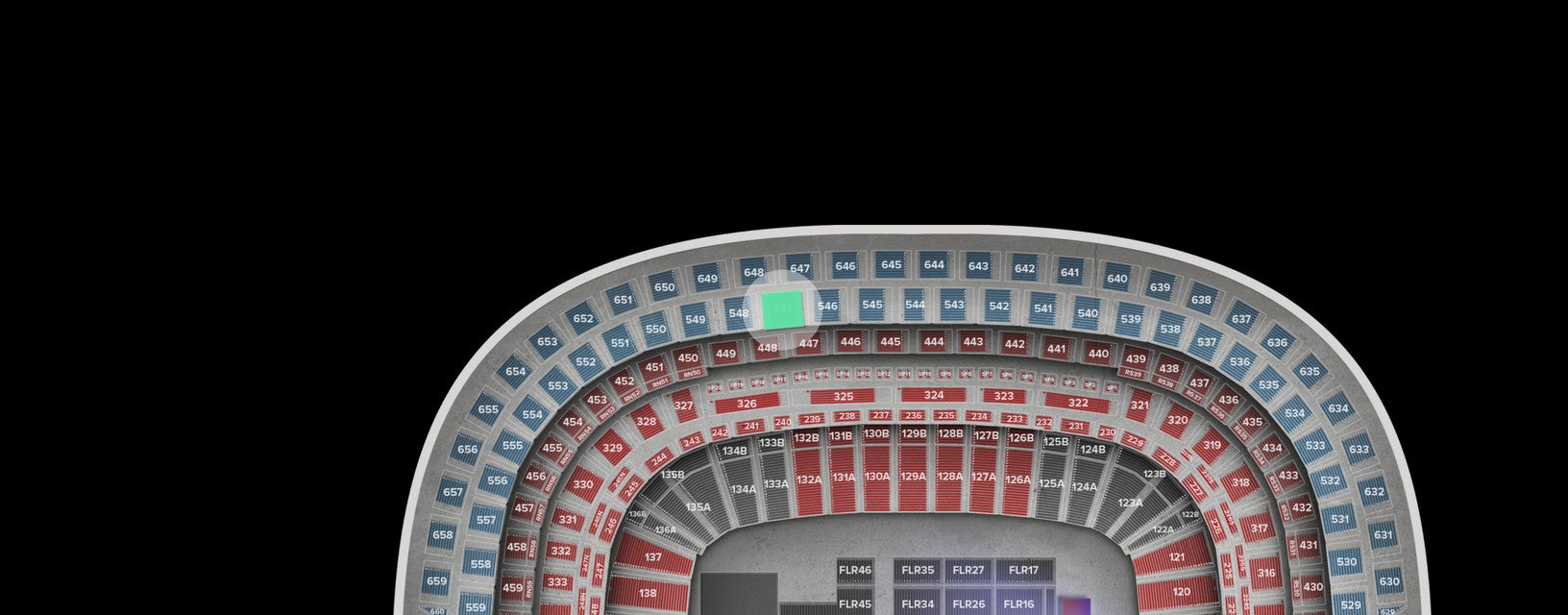 Seat view from Upper