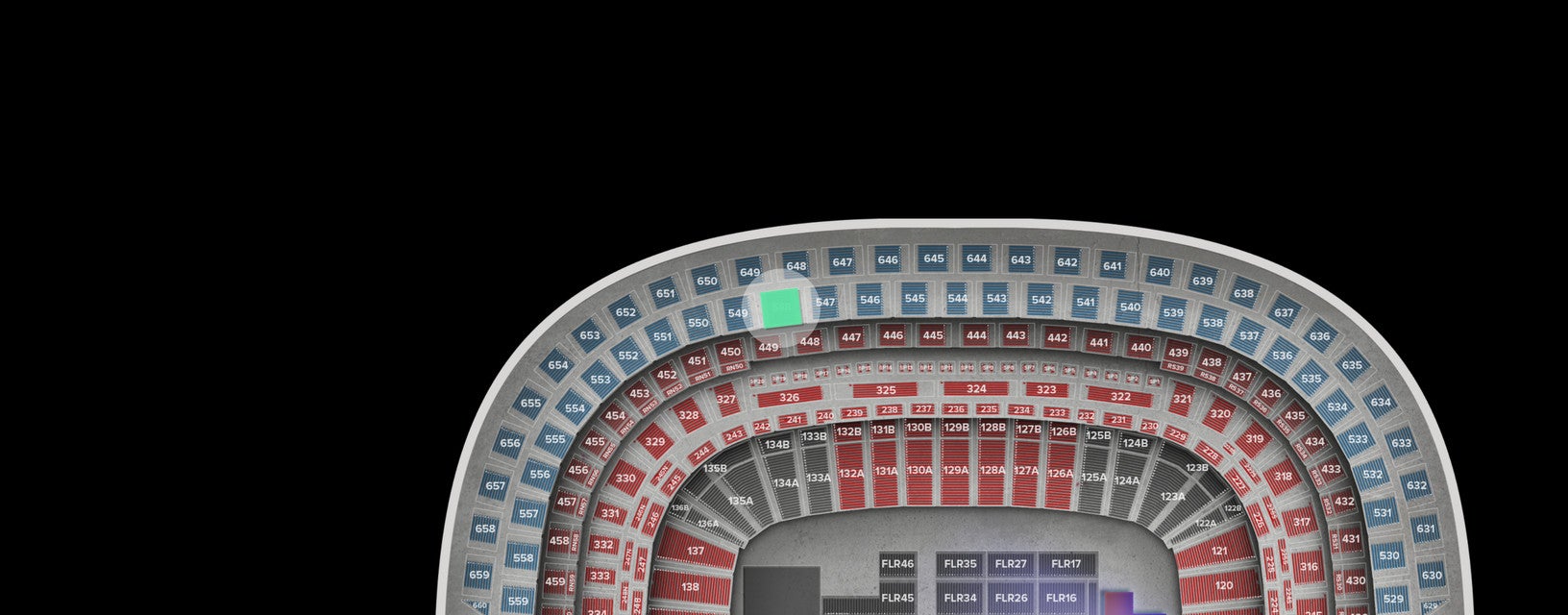 Seat view from Upper