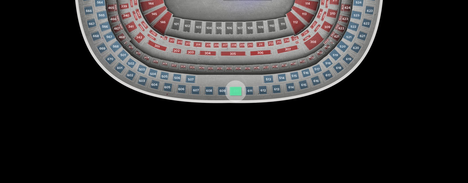 Seat view from Upper