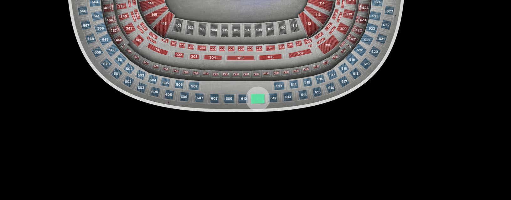Seat view from Upper