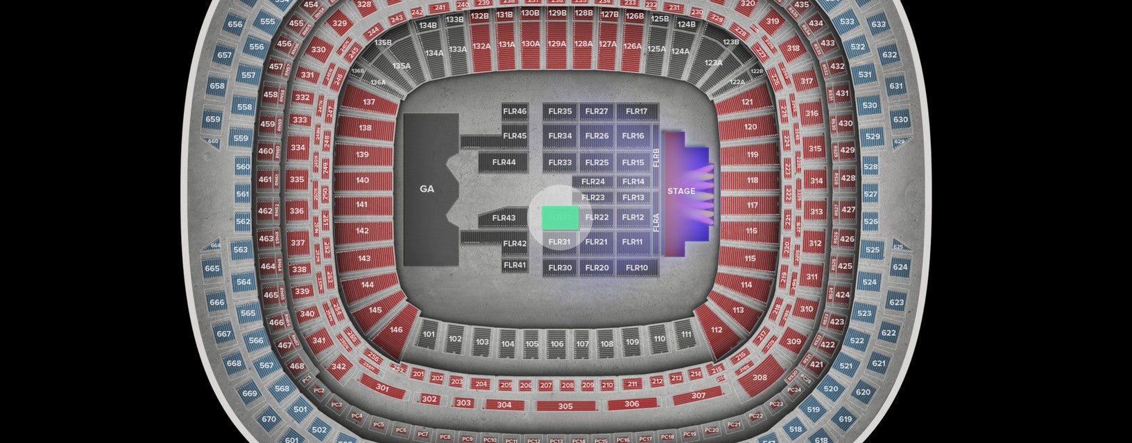 Seat view from Floor