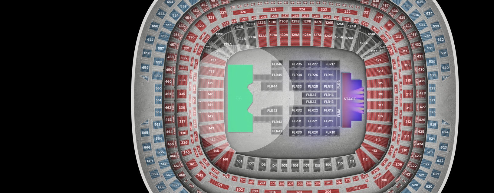 Seat view from 