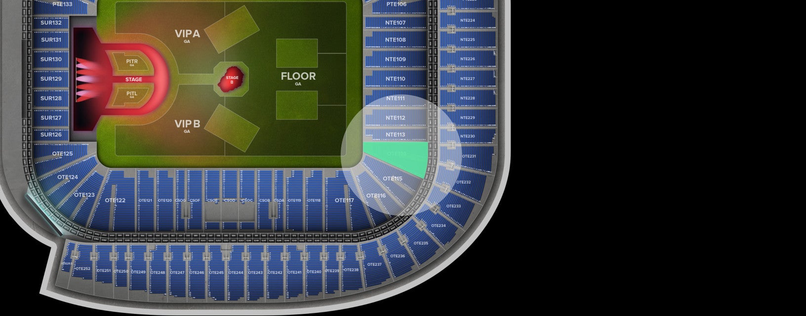 Seat view from Lower
