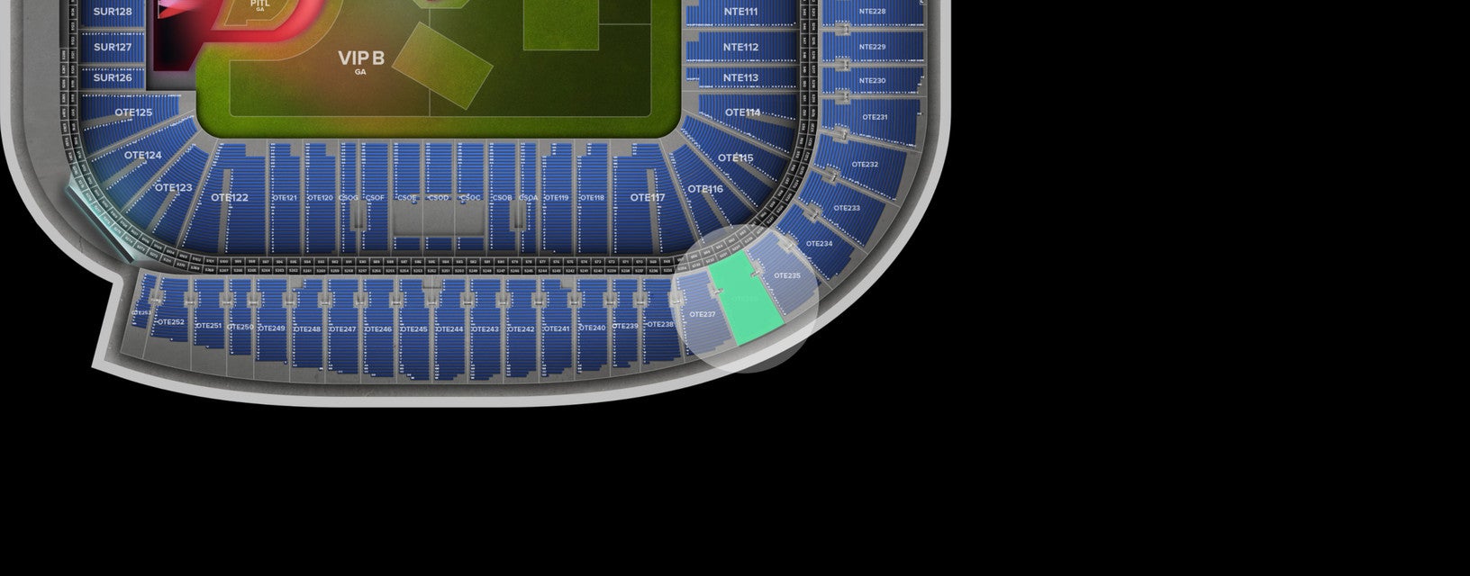Seat view from Upper