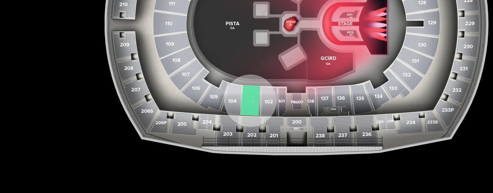 Seat view from Lower