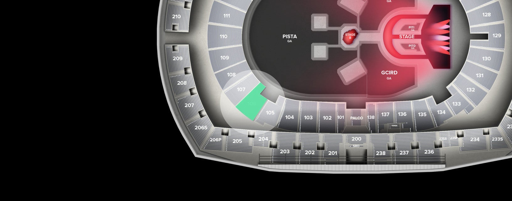Seat view from Lower