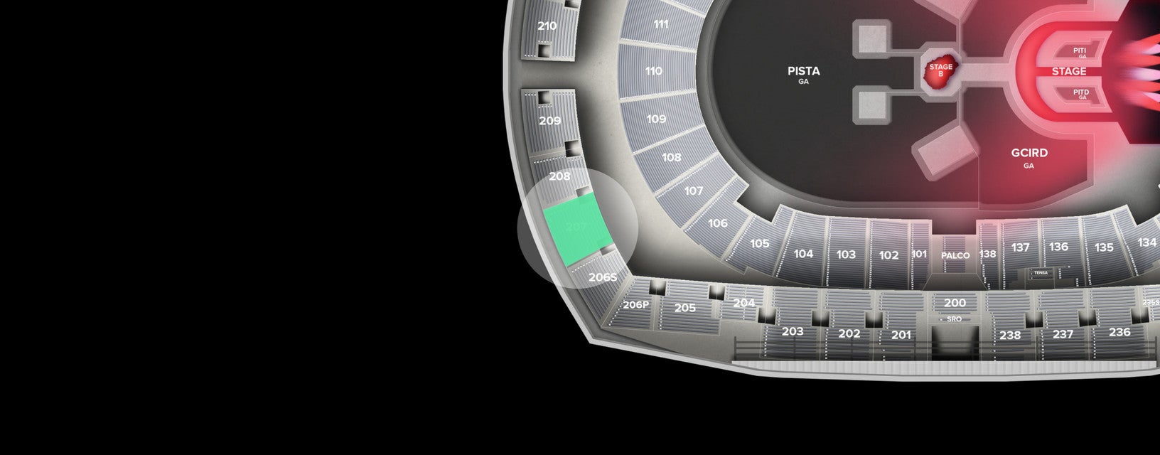 Seat view from Upper