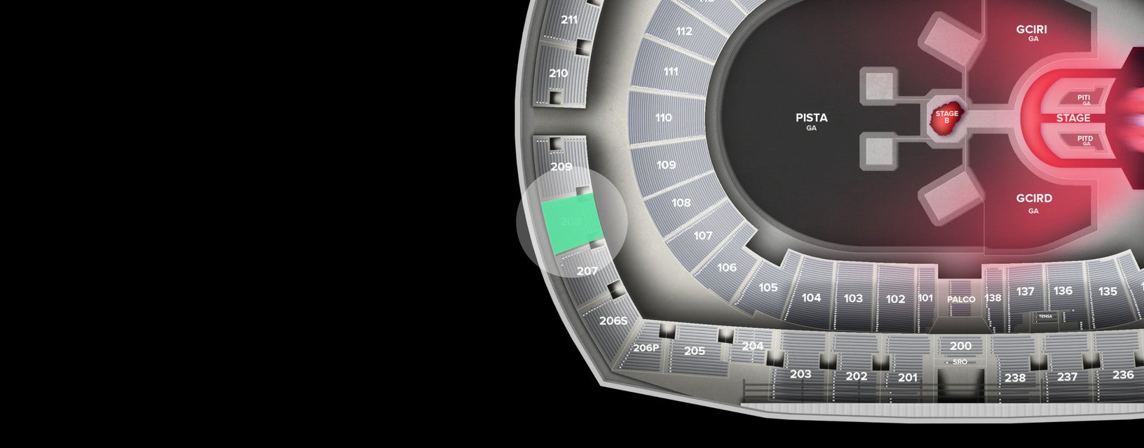 Seat view from Upper