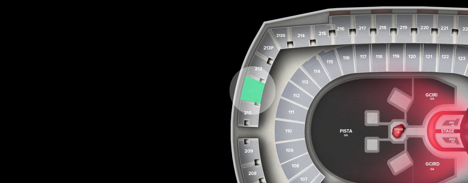 Seat view from Upper