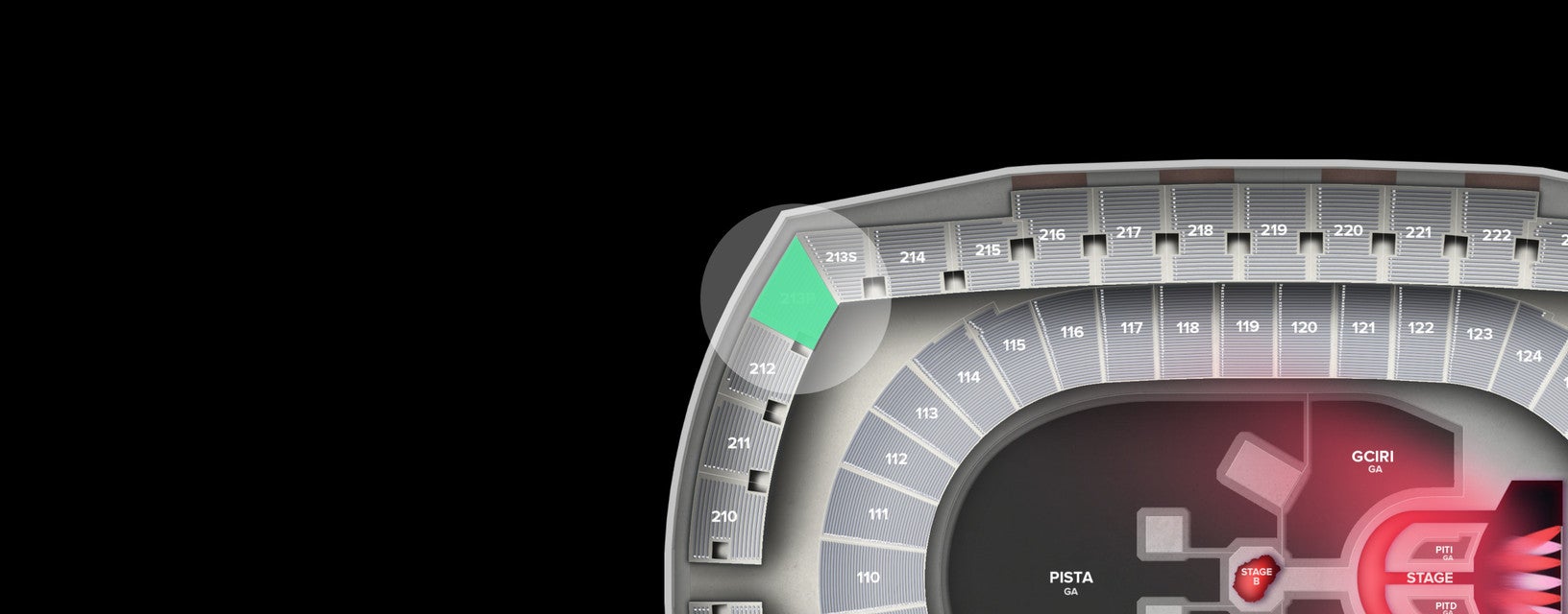 Seat view from Upper