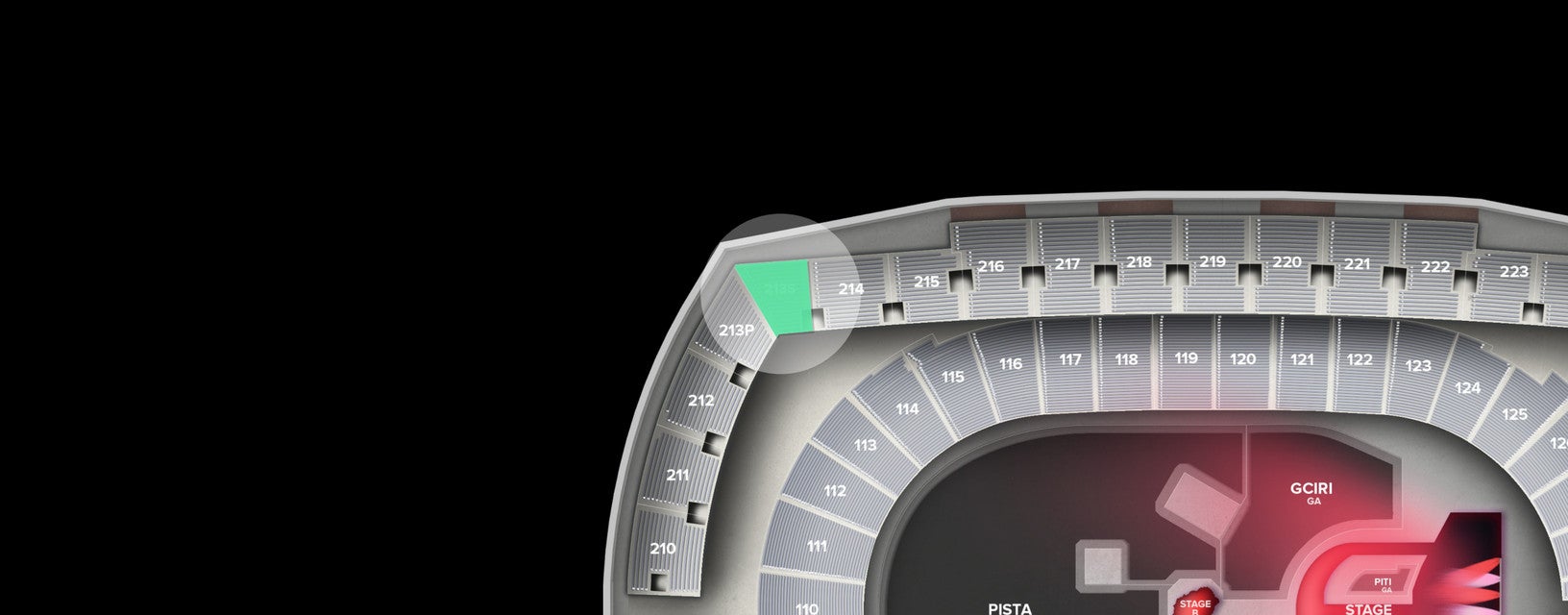 Seat view from Upper