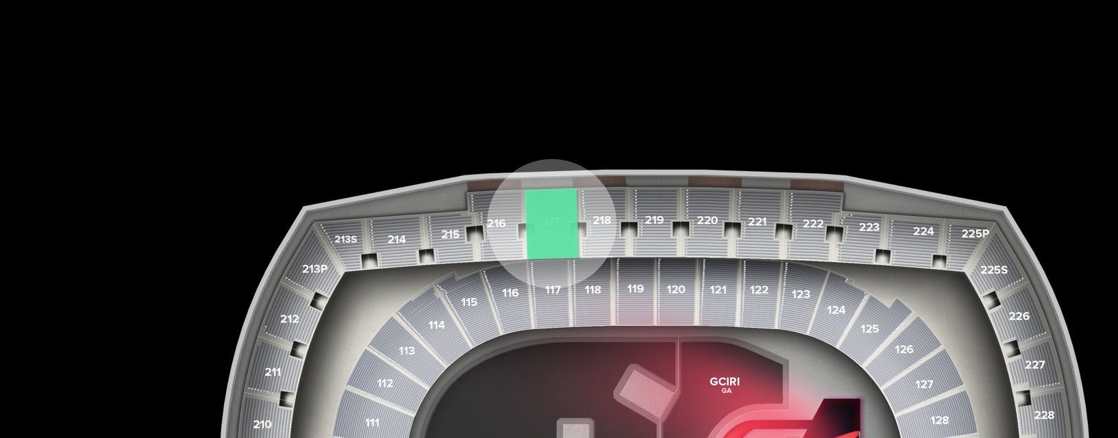 Seat view from Upper