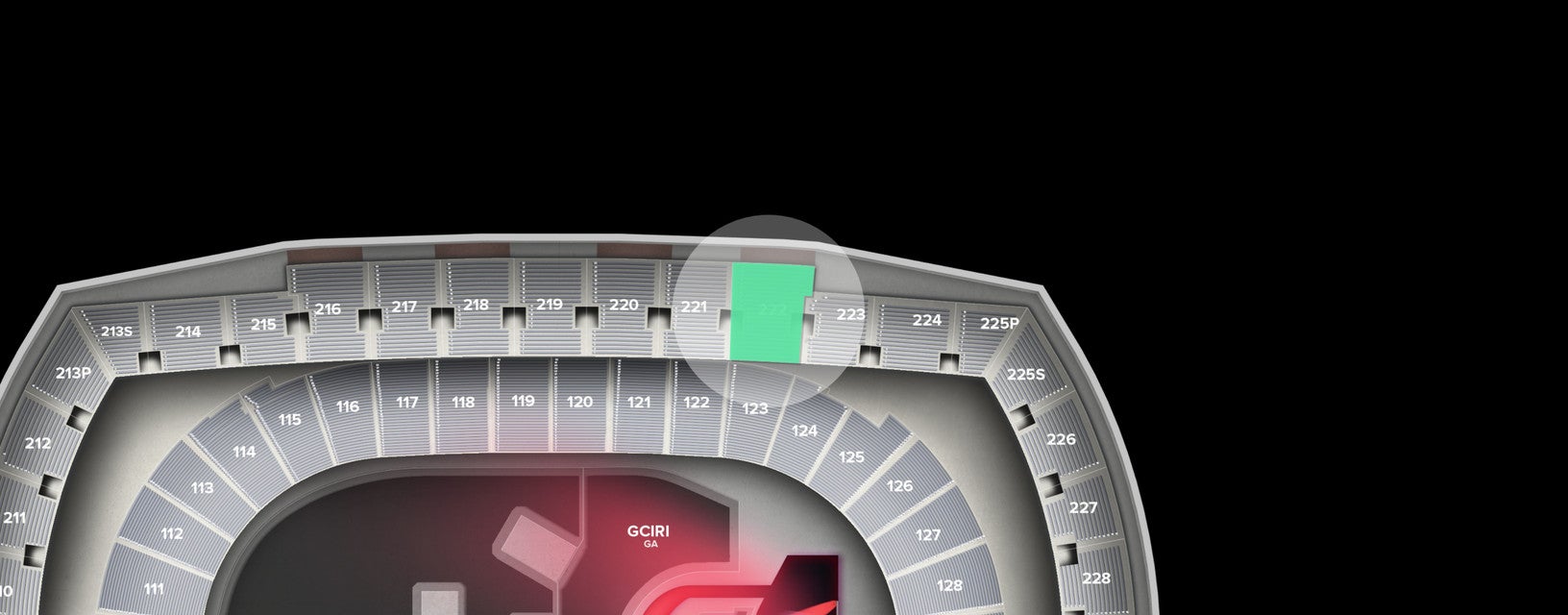 Seat view from Upper