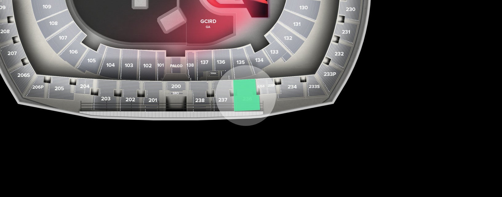 Seat view from Upper