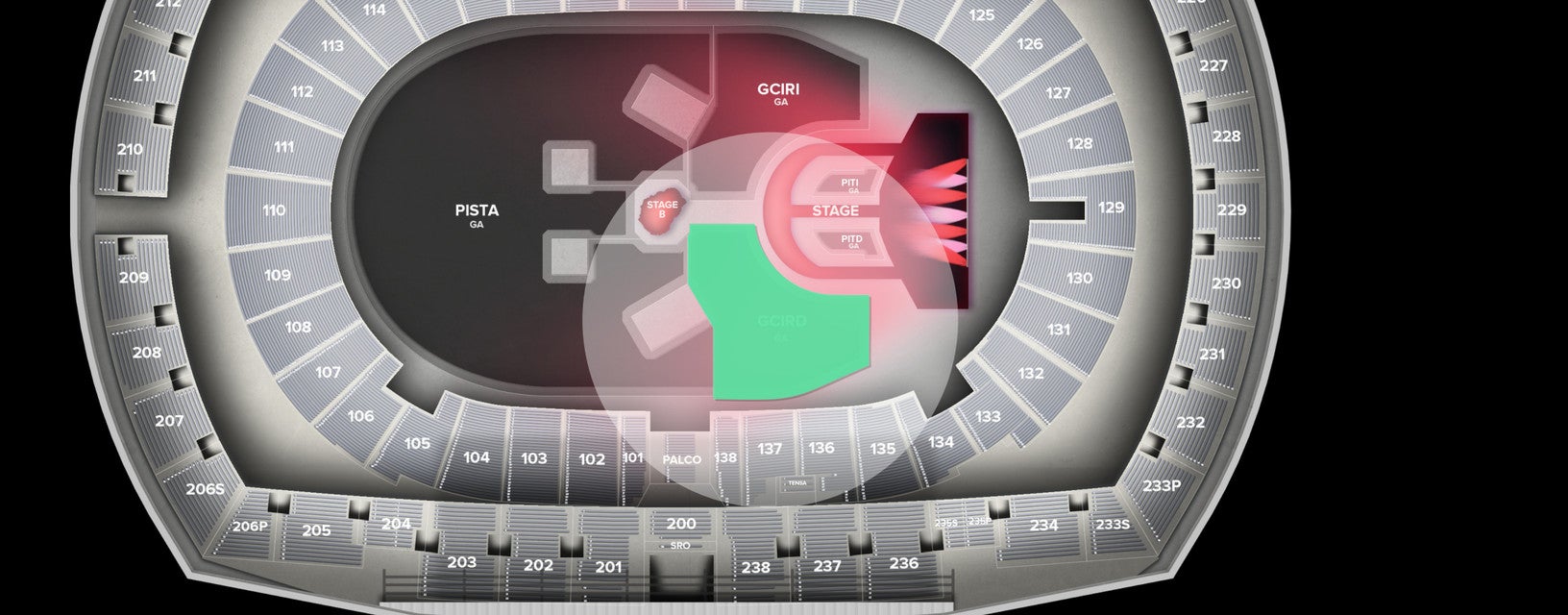 Seat view from 